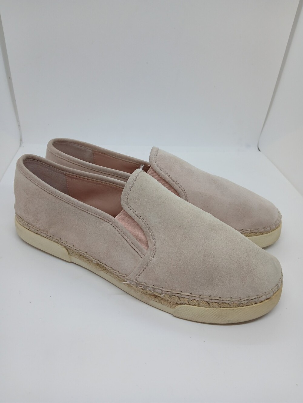 ​Vince Camuto Tambie Pink Suede Espadrille Loafers Slip On Shoes 9M/40